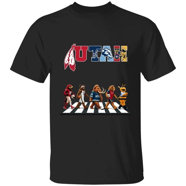 Utah Sports Team Mascots Abbey Road Shirt