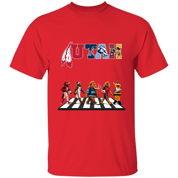 Utah Sports Team Mascots Abbey Road Shirt - Image 7