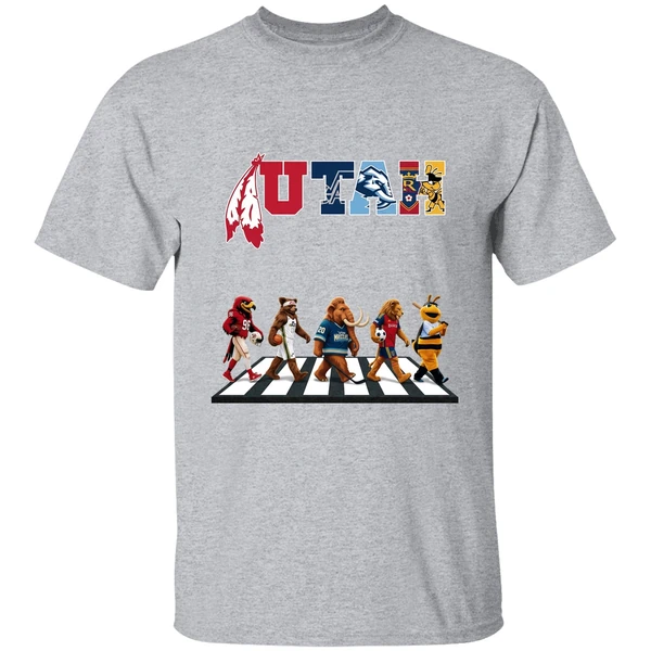 Utah Sports Team Mascots Abbey Road Shirt - Image 9