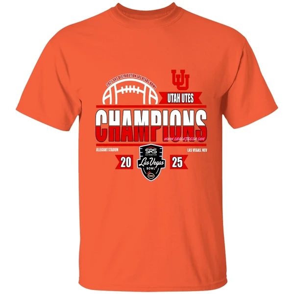 Utah Utes 2025 Srs Distribution Las Vegas Bowl Champions Locker Room Shirt - Image 6