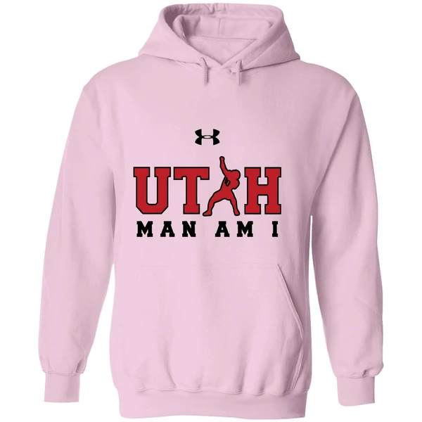 Utah Utes Man Am I Logo Hoodie - Image 5