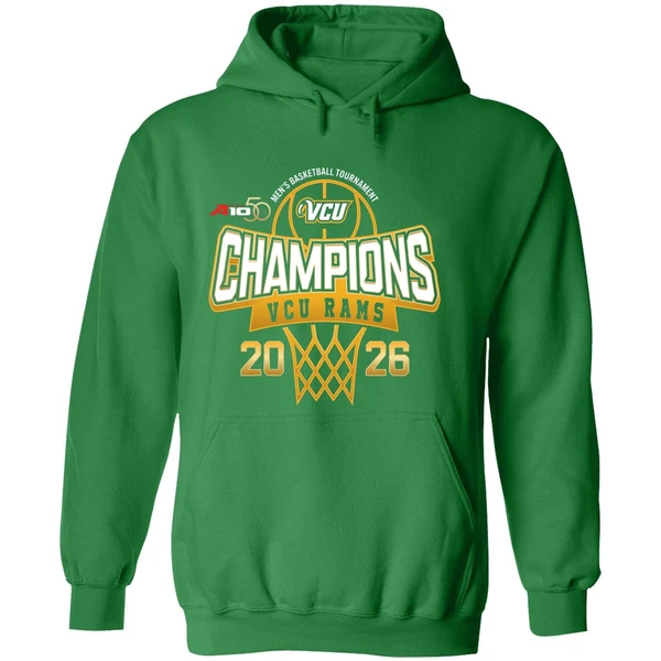 Vcu Rams 2026 Atlantic 10 Mens Basketball Tournament Champions Hoodie - Image 2