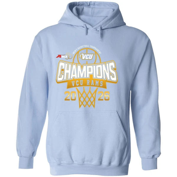 Vcu Rams 2026 Atlantic 10 Mens Basketball Tournament Champions Hoodie - Image 4