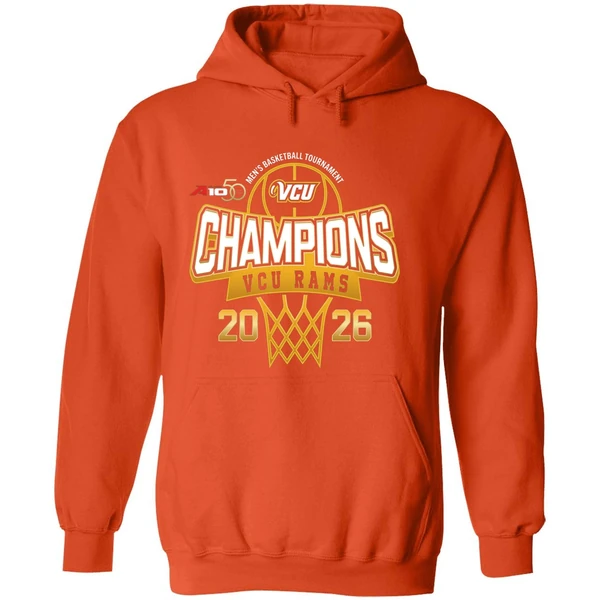 Vcu Rams 2026 Atlantic 10 Mens Basketball Tournament Champions Hoodie - Image 6