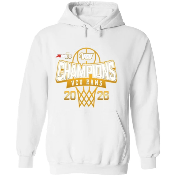 Vcu Rams 2026 Atlantic 10 Mens Basketball Tournament Champions Hoodie - Image 8