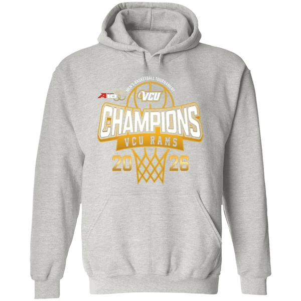 Vcu Rams 2026 Atlantic 10 Mens Basketball Tournament Champions Hoodie - Image 9