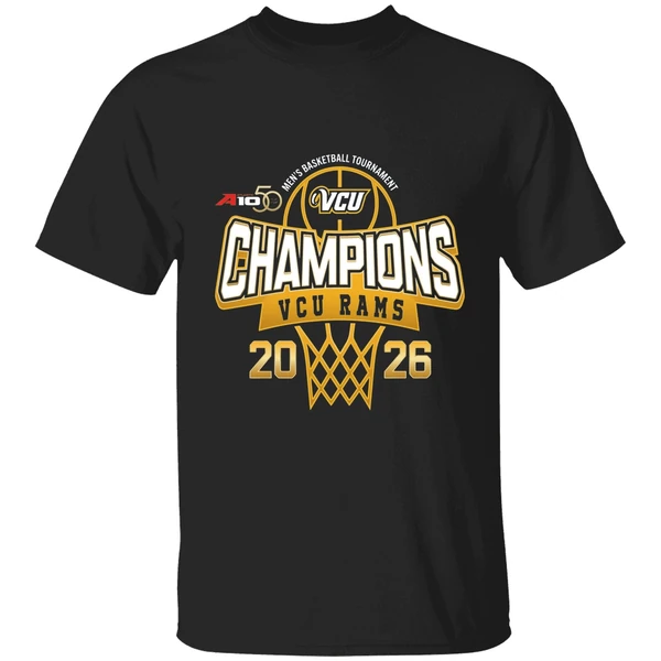 Vcu Rams 2026 Atlantic 10 Mens Basketball Tournament Champions Shirt
