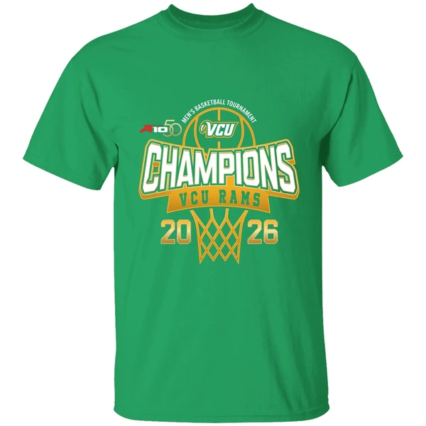 Vcu Rams 2026 Atlantic 10 Mens Basketball Tournament Champions Shirt - Image 2