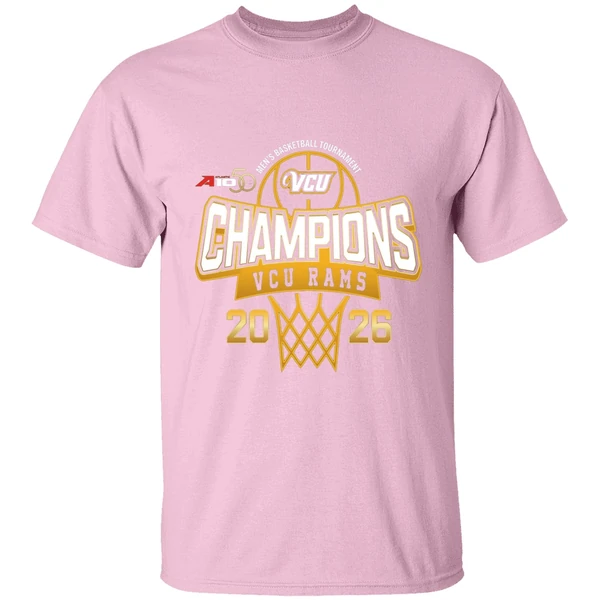 Vcu Rams 2026 Atlantic 10 Mens Basketball Tournament Champions Shirt - Image 3