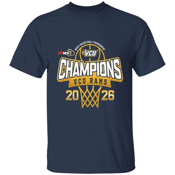 Vcu Rams 2026 Atlantic 10 Mens Basketball Tournament Champions Shirt - Image 5