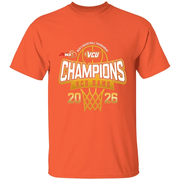 vcu rams 2026 atlantic 10 mens basketball tournament champions shirt orange