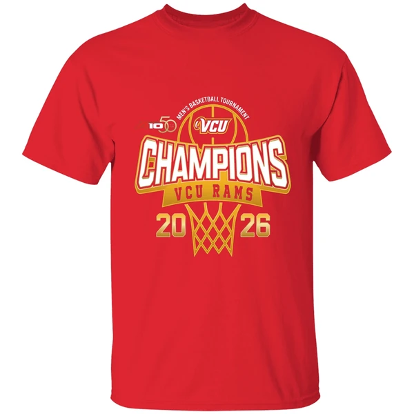 Vcu Rams 2026 Atlantic 10 Mens Basketball Tournament Champions Shirt - Image 7
