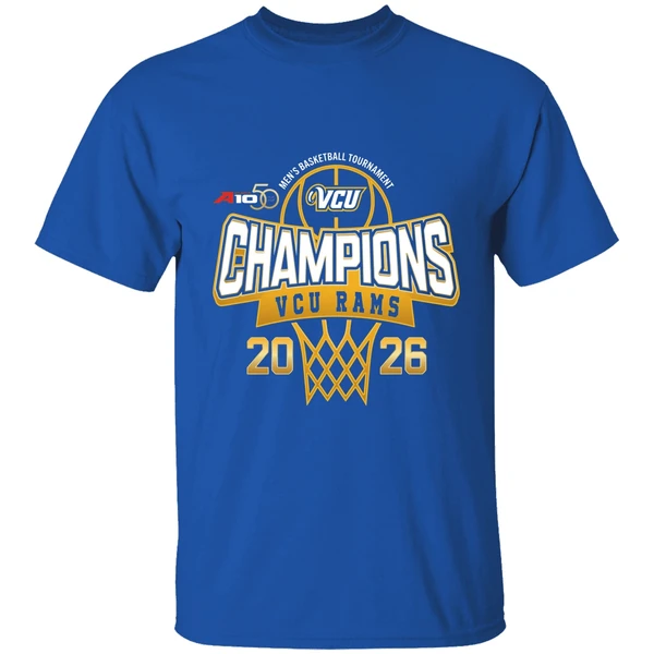 Vcu Rams 2026 Atlantic 10 Mens Basketball Tournament Champions Shirt - Image 8