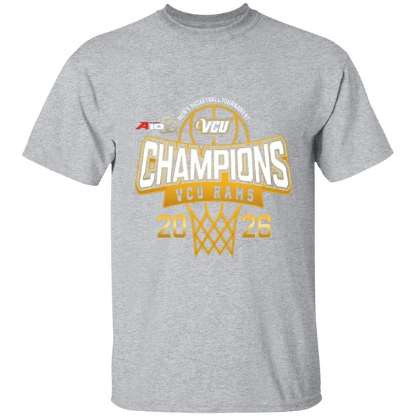 Vcu Rams 2026 Atlantic 10 Mens Basketball Tournament Champions Shirt - Image 9