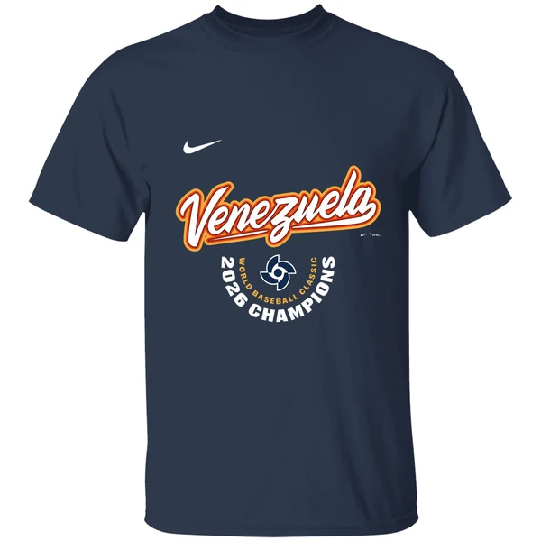venezuela baseball nike 2026 world baseball classic champions arched logo shirt navy