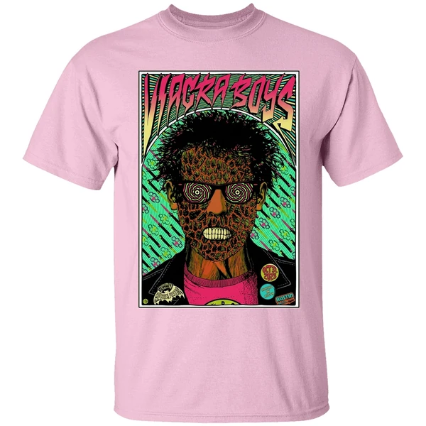 viagra boys halloween show austin poster shirt lightpink