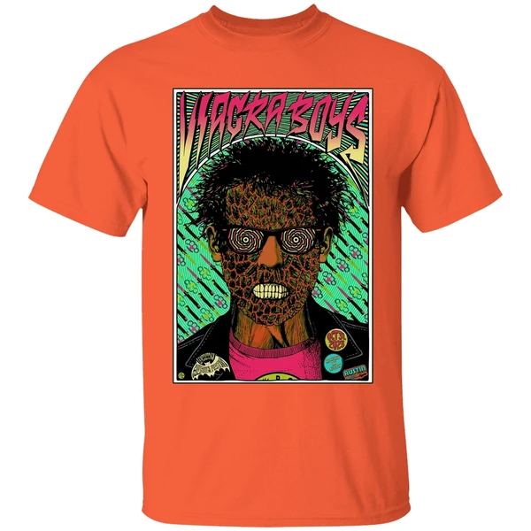 viagra boys halloween show austin poster shirt orange