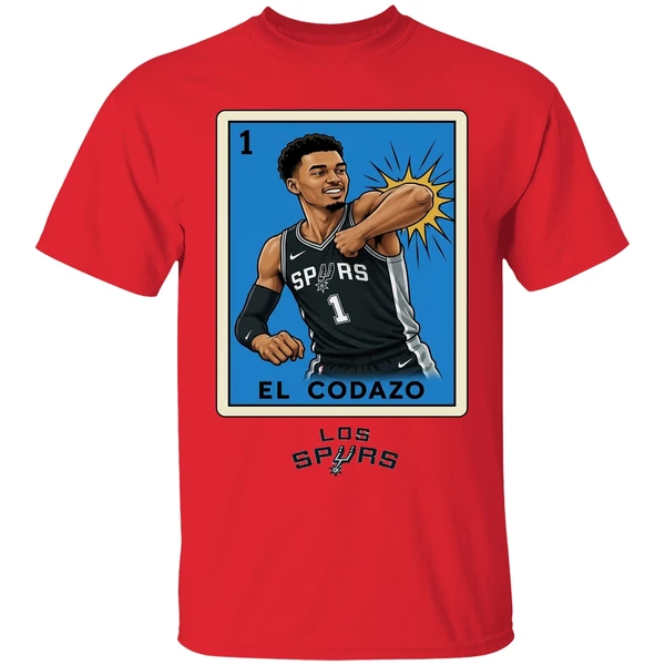 Victor Wembanyama Elbowing El Codazo San Antonio Spurs Nba 2026 Shirt - Image 4