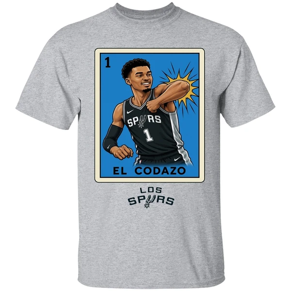 victor wembanyama elbowing el codazo san antonio spurs nba 2026 shirt sportgrey