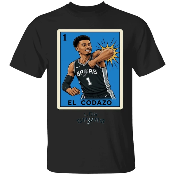 Victor Wembanyama Elbowing El Codazo San Antonio Spurs Nba 2026 Shirt - Image 7