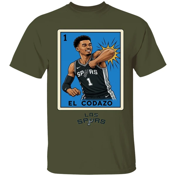 Victor Wembanyama Elbowing El Codazo San Antonio Spurs Nba 2026 Shirt - Image 9