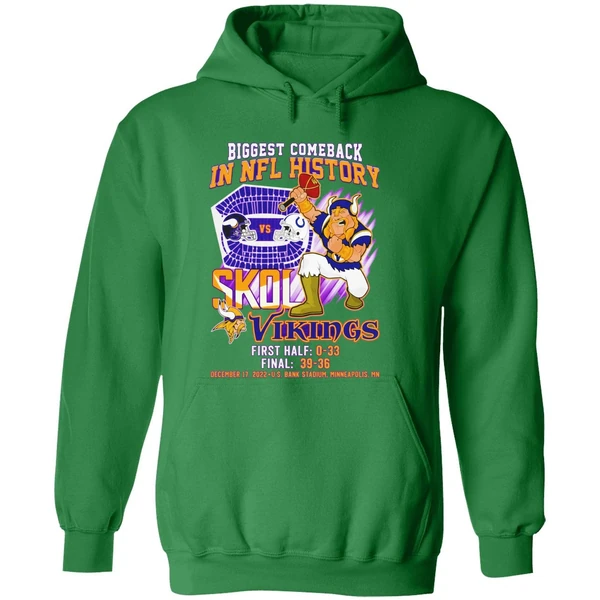 Vikings Biggest Comeback In Nfl History Skol Vikings Hoodie - Image 2
