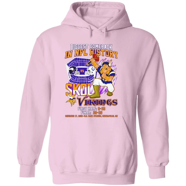 Vikings Biggest Comeback In Nfl History Skol Vikings Hoodie - Image 5