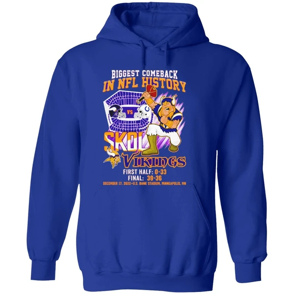 Vikings Biggest Comeback In Nfl History Skol Vikings Hoodie - Image 7