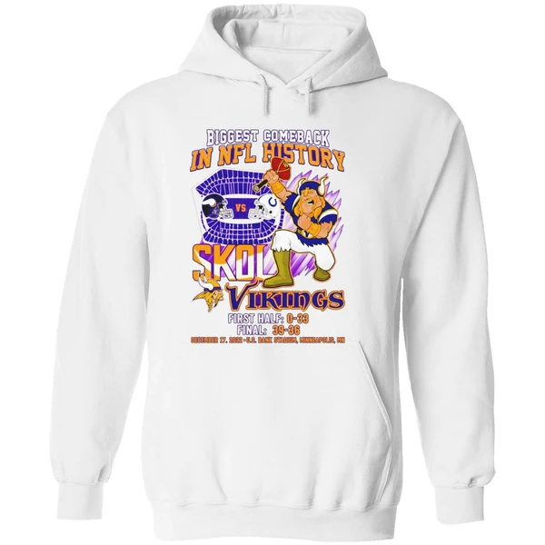 Vikings Biggest Comeback In Nfl History Skol Vikings Hoodie - Image 8