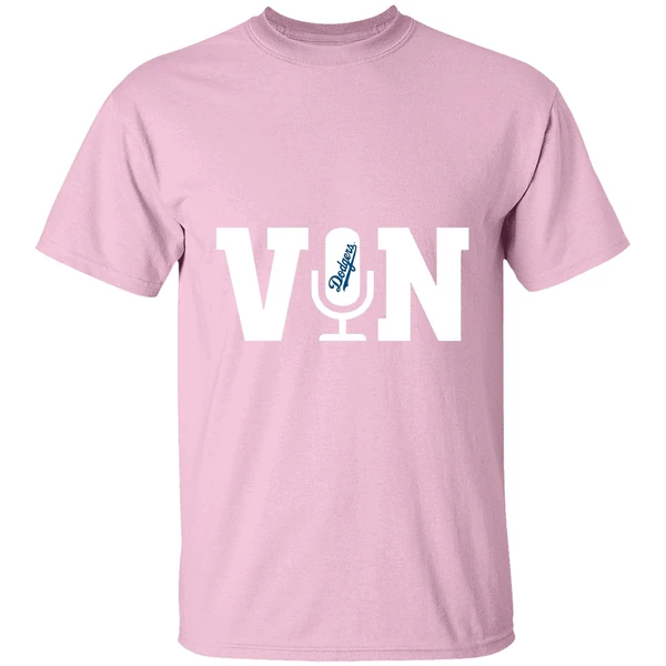 vin scully microphone shirt lightpink