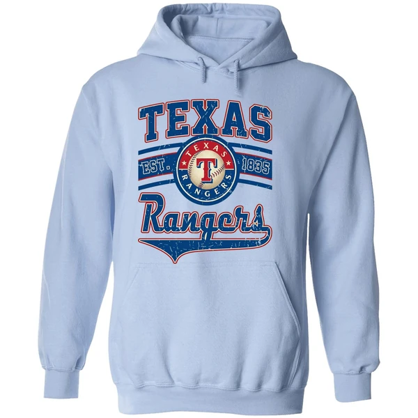 Vintage Texas Est 1835 Texas Rangers Hoodie - Image 4