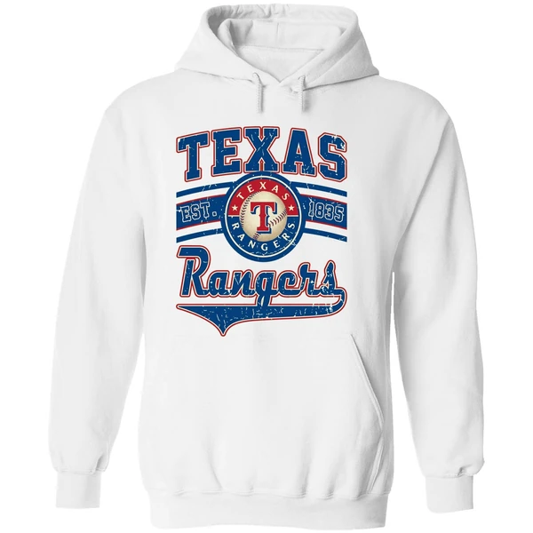 Vintage Texas Est 1835 Texas Rangers Hoodie - Image 8
