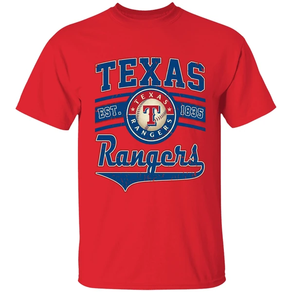 vintage texas est 1835 texas rangers shirt red