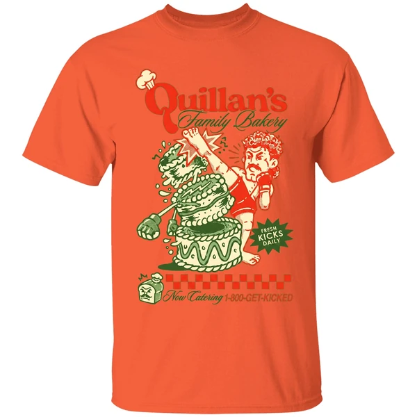 violence quillans bakery shirt orange