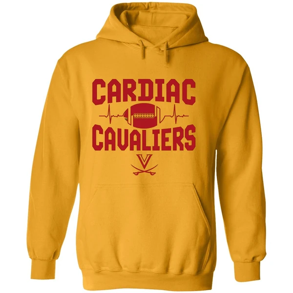 Virginia Cavaliers Cardiac Cavaliers Heart Rate Hoodie