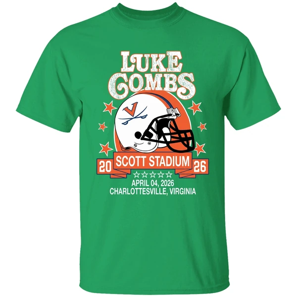 Virginia Cavaliers Helmet Luke Combs Scott Stadium Charlottesville Virginia Shirt - Image 2