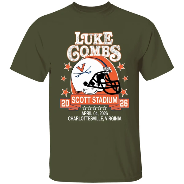 Virginia Cavaliers Helmet Luke Combs Scott Stadium Charlottesville Virginia Shirt - Image 4