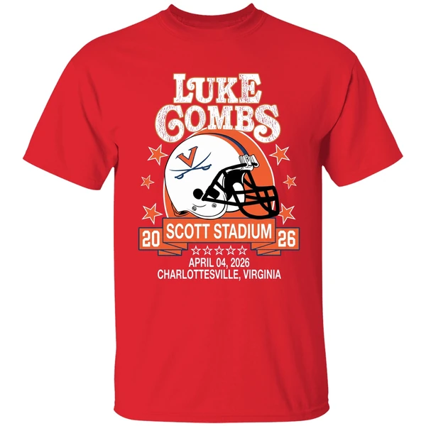 Virginia Cavaliers Helmet Luke Combs Scott Stadium Charlottesville Virginia Shirt - Image 7