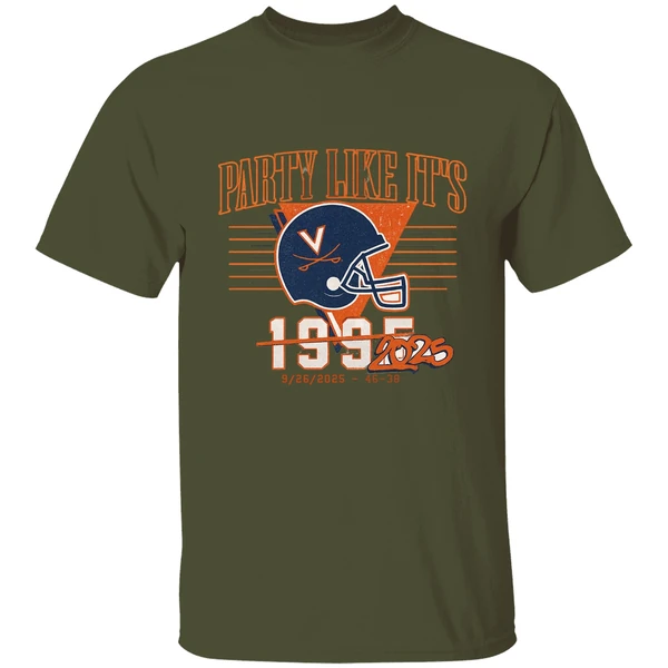 Virginia Cavaliers Uva Football Party Like Its 2025 Shirt - Image 3