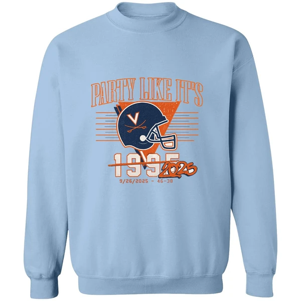 Virginia Cavaliers Uva Football Party Like Its 2025 Sweatshirt - Image 3