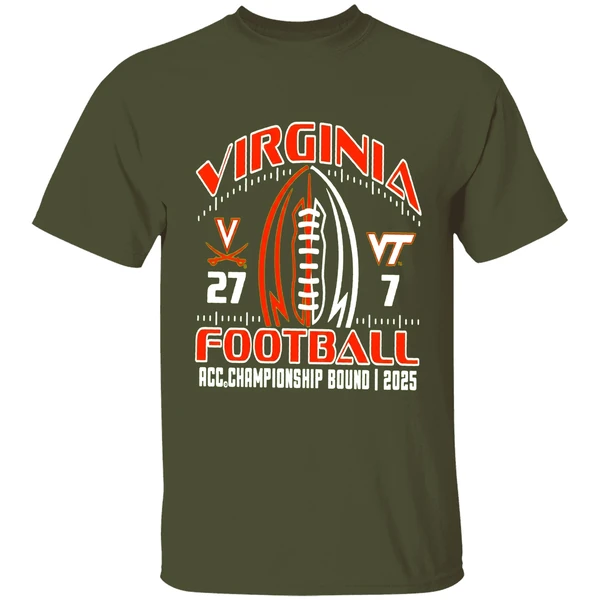 Virginia Football 2025 Battle Acc Championship Bound Score Shirt - Image 4