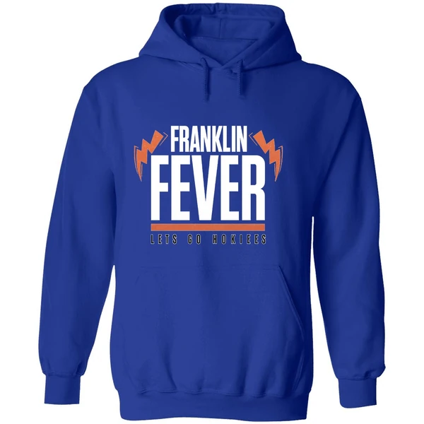 Virginia Tech Hokies Football Franklin Fever Lets Go Hokies Hoodie - Image 7