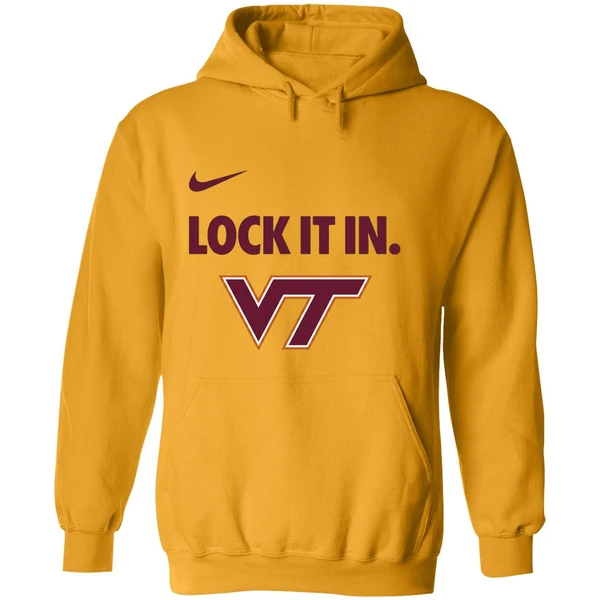 Virginia Tech Hokies Lock It In Logo Hoodie