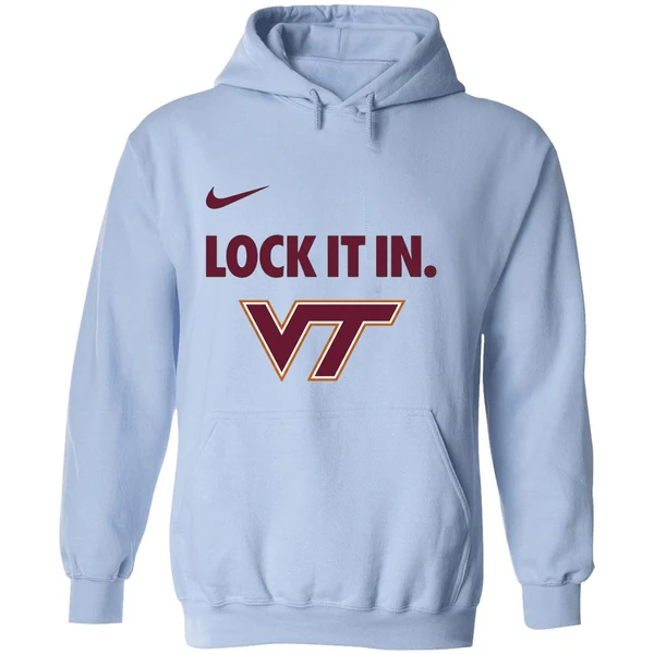 Virginia Tech Hokies Lock It In Logo Hoodie - Image 4