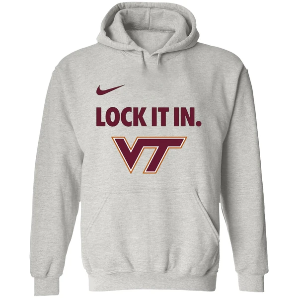 Virginia Tech Hokies Lock It In Logo Hoodie - Image 9