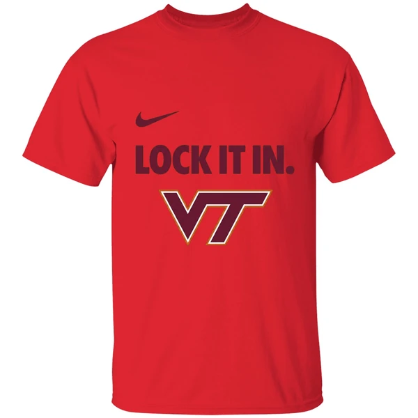Virginia Tech Hokies Lock It In Logo Shirt - Image 7