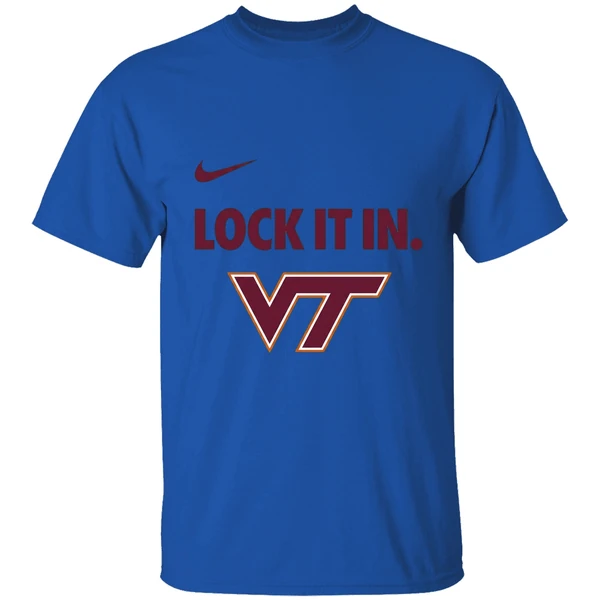 Virginia Tech Hokies Lock It In Logo Shirt - Image 8