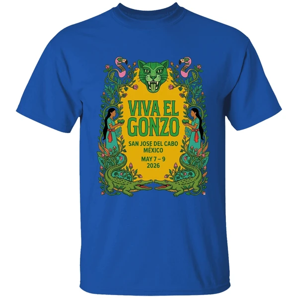 viva el gonzo 2026 merch golden mangrove shirt royalblue
