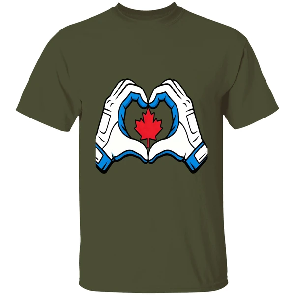 Vladimir Guerrero Jr Wearing Canada Heart Hands Shirt - Image 3