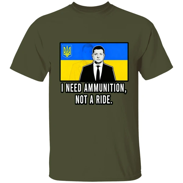 Volodymyr Zelensky I Need Ammunition Not A Ride Ukraine Pray Shirt - Image 3